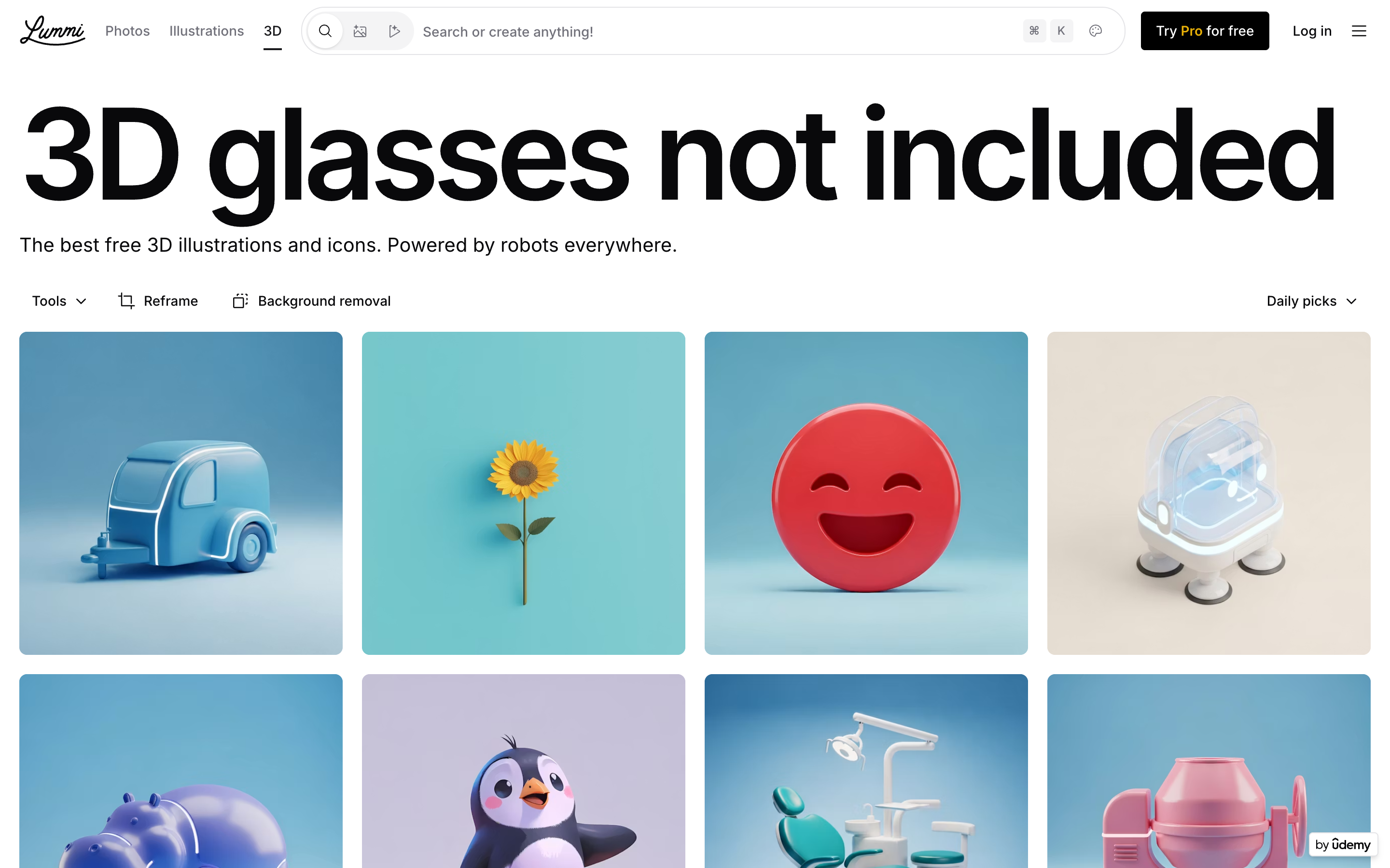 Lummi free 3D illustrations and icons gallery
