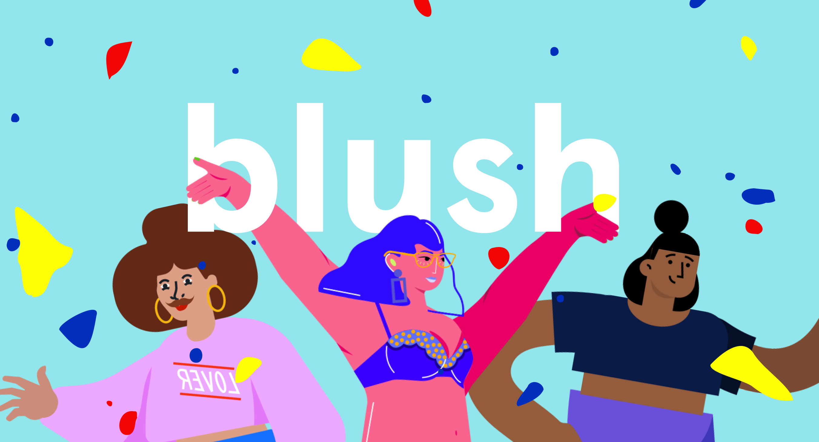 Blush mix-and-match illustration builder with artist collections